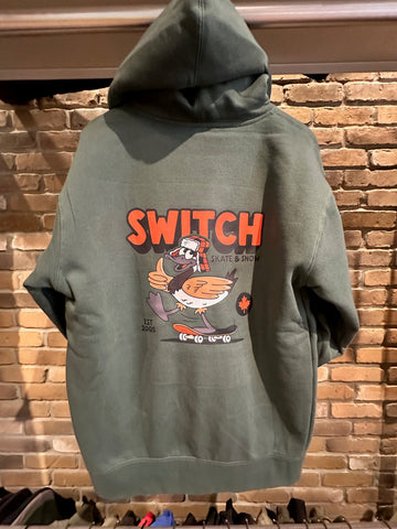 Switch For Life Goose Logo Heavyweight Hoody - Green