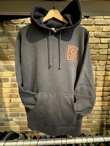 Switch For Life Goose Logo Heavyweight Hoody - Heather Charcoal