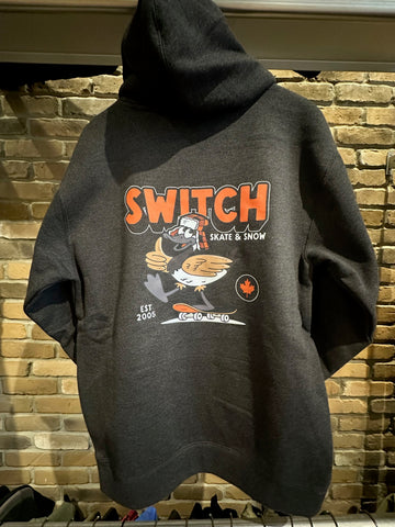 Switch For Life Goose Logo Heavyweight Hoody - Heather Charcoal