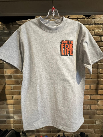 Switch For Life Goose Logo Heavyweight T-Shirt - Grey