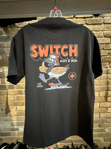 Switch For Life Goose Logo Heavyweight T-Shirt - Black