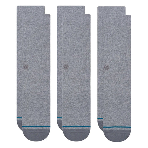 Stance Socks Icon 3 Pack - Grey Heather