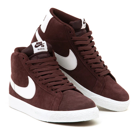 Nike SB Zoom Blazer Mid Shoes - Burgundy Crush/Summit White