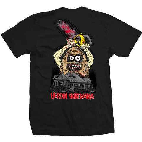 Heroin - Teggxas Chainsaw T-shirt - Black