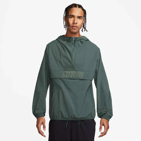 Nike SB DF Essential Anorak Jacket - Vintage Green/Oil Green