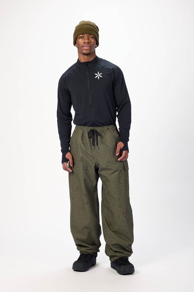 Airblaster 2027 Access Cargo Snowboard Pants - Olive Grid - Switch Skate & Snow