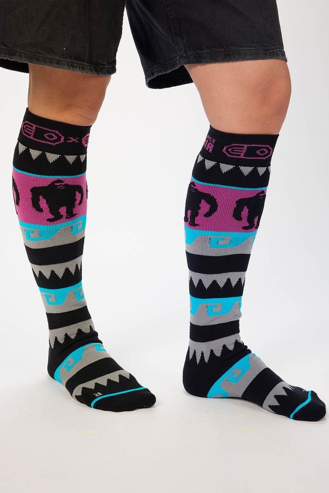Airblaster 2027 Squatch Heavyweight Snowboard Socks - Black/Shark - Switch Skate & Snow