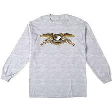 Anti Hero Eagle Longsleeve T-Shirt - Ash - Switch Skate & Snow