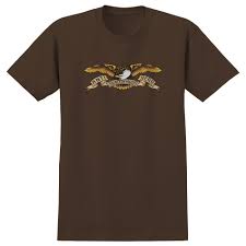 Anti Hero Eagle Ringspun T-Shirt - Brown/Black - Switch Skate & Snow