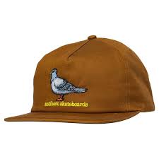 Anti Hero Lil Pigeon Snapback - Medium Brown/Yellow - Switch Skate & Snow