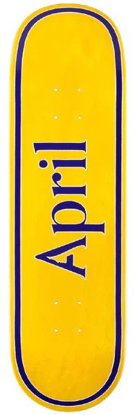 April Twin OG Logo Deck - 8.25 - Yellow/Purple - Switch Skate & Snow