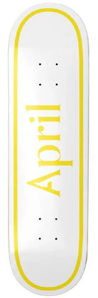 April Twin OG Logo Deck - 8.5 - Yellow/White - Switch Skate & Snow