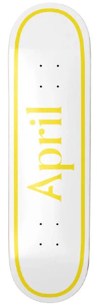 April Twin OG Logo Deck - 8.5 - Yellow/White - Switch Skate & Snow