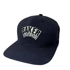 Baker Arch Logo Snapback Hat - Navy - Switch Skate & Snow