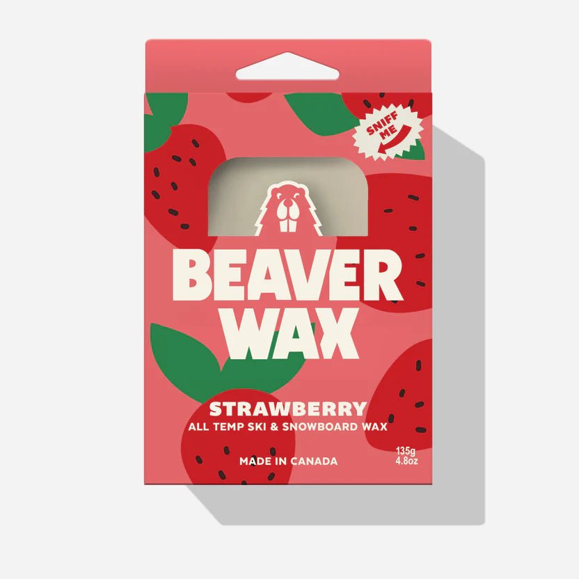 Beaver Wax - All Temp Scented Snow Wax - 135g - Strawberry - Switch Skate & Snow