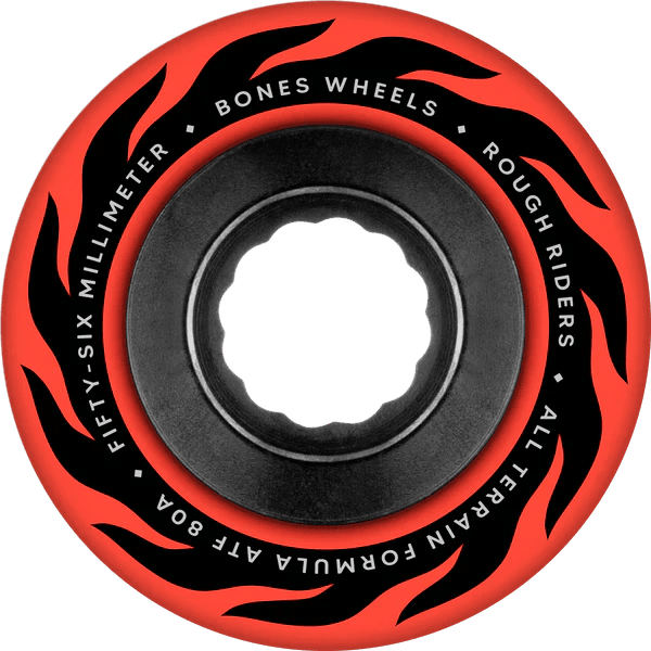 Bones ATF Rough Riders Eternal Flame Wheels - 56mm 80A - Red - Switch Skate & Snow