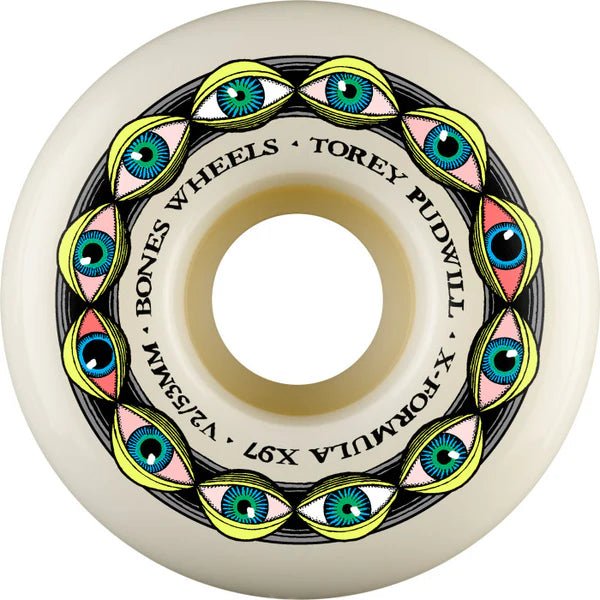 Bones XF Pudwill Frying Eyes V2 Locks Wheels - 53mm 97A - Switch Skate & Snow