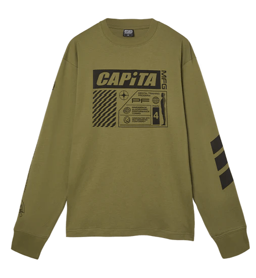 Capita 2025 Mental Long Sleeve T-Shirt - Olive - Switch Skate & Snow