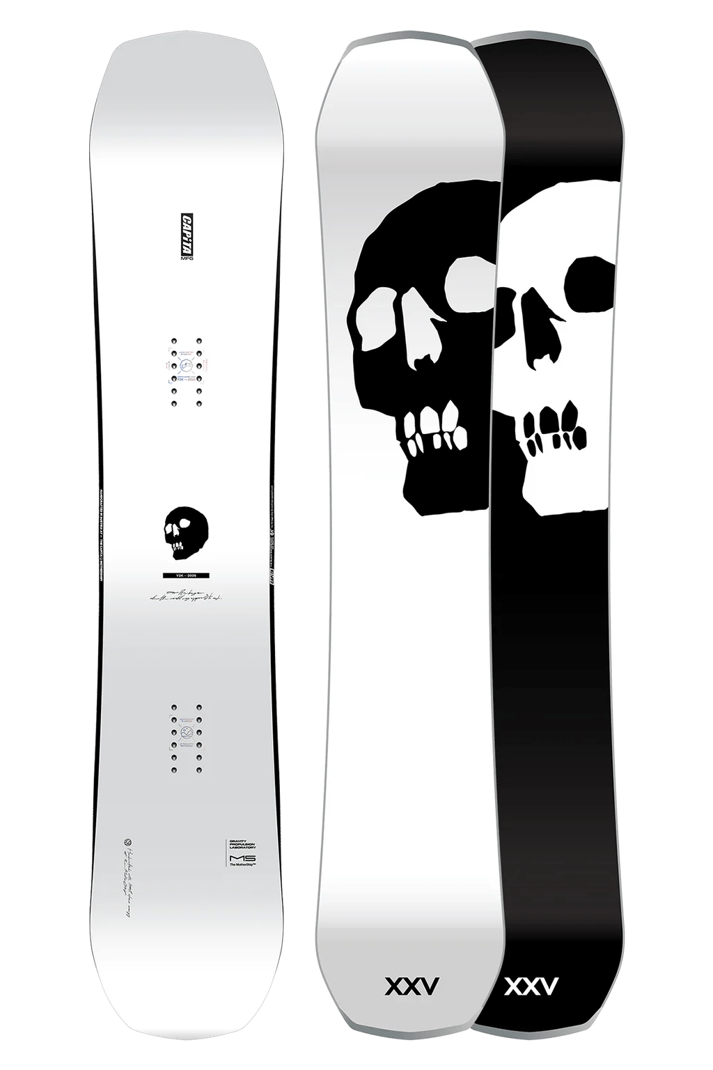 Capita Black Snowboard of Death Wide Snowboard 2026 - 165W - Switch Skate & Snow