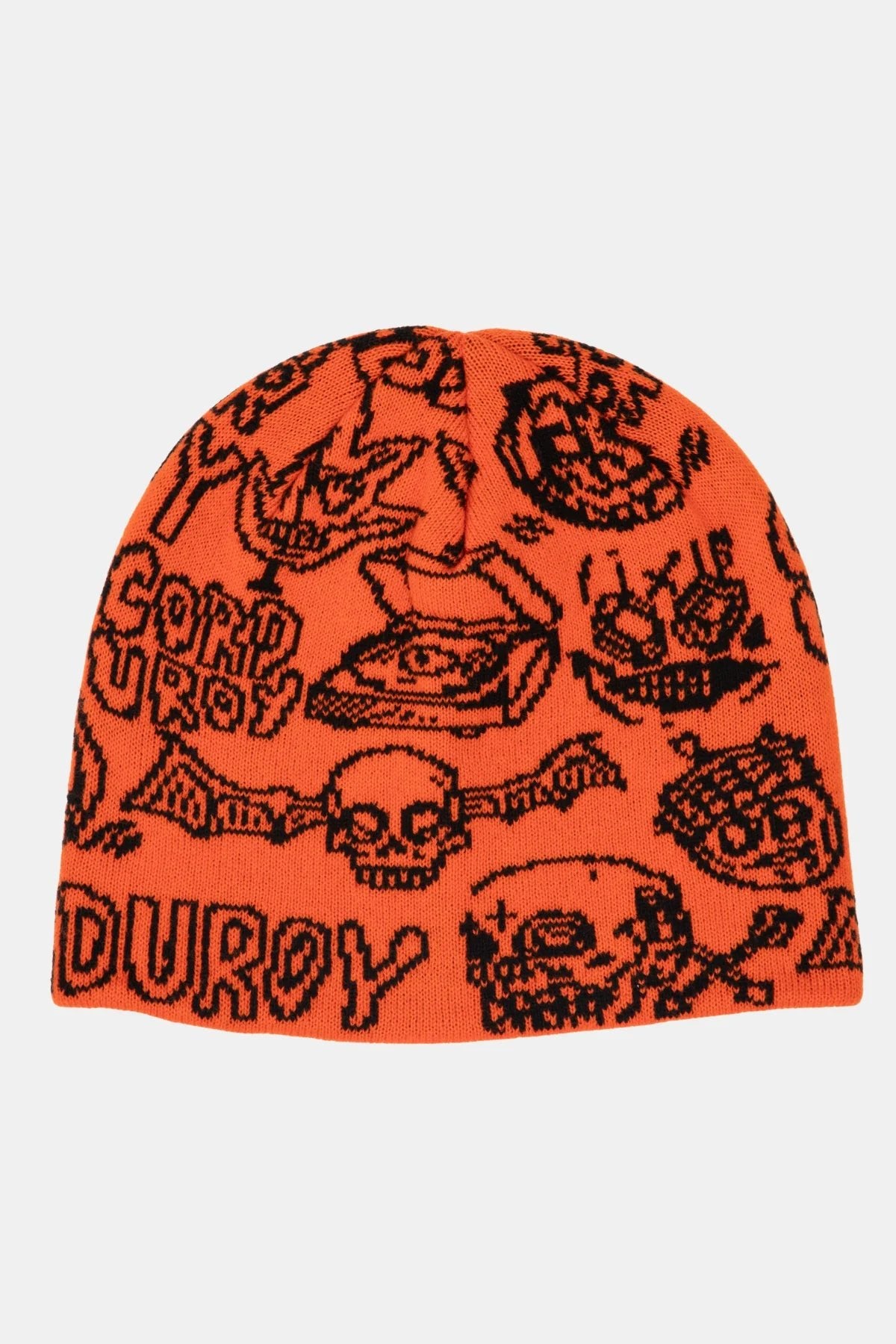 Corduroy 2026 FOS Skully Beanie - Orange - Switch Skate & Snow