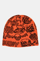 Corduroy 2026 FOS Skully Beanie - Orange - Switch Skate & Snow