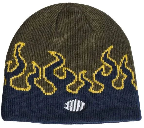 Corduroy 2027 LL Burn Skully Beanie - Army - Switch Skate & Snow