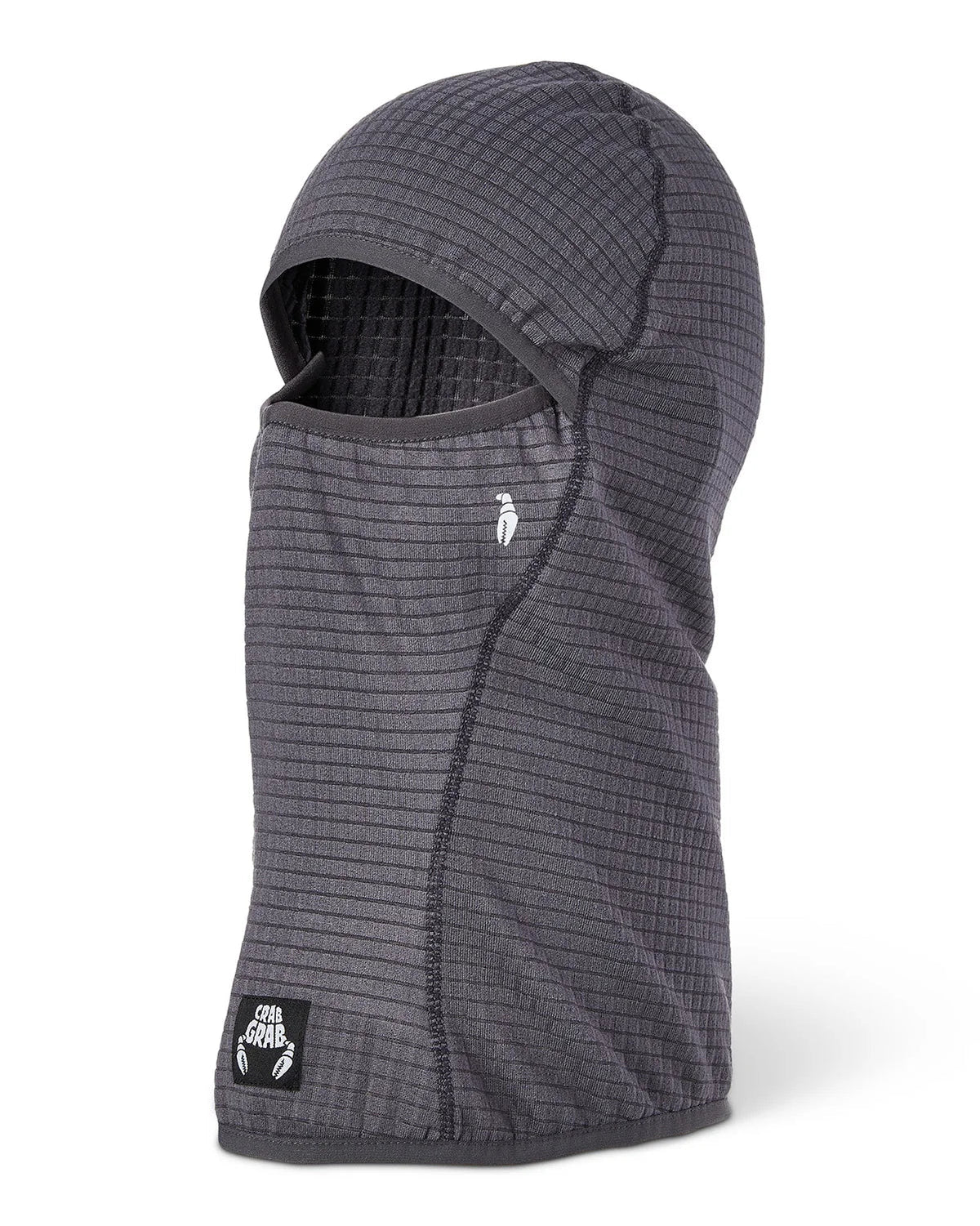 Crab Grab 2027 Clawva Waffle Fleece Mask - Charcoal - Switch Skate & Snow