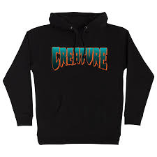 Creature Logo Hoodie - Black/Teal - Switch Skate & Snow
