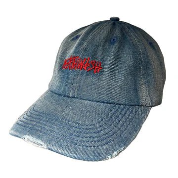 Deathwish Manny Dad Cap Hat - Denim/Red - Switch Skate & Snow