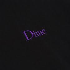 Dime Classic Small Logo T-Shirt - Black/Purple - Switch Skate & Snow