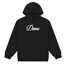 Dime Cursive Hoodie - Black - Switch Skate & Snow