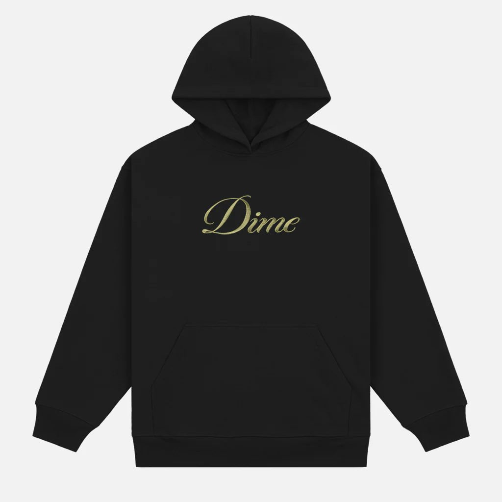 Dime Cursive Hoodie - Black - Switch Skate & Snow