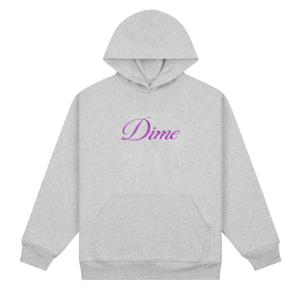 Dime Cursive Hoodie - Heather Grey - Switch Skate & Snow