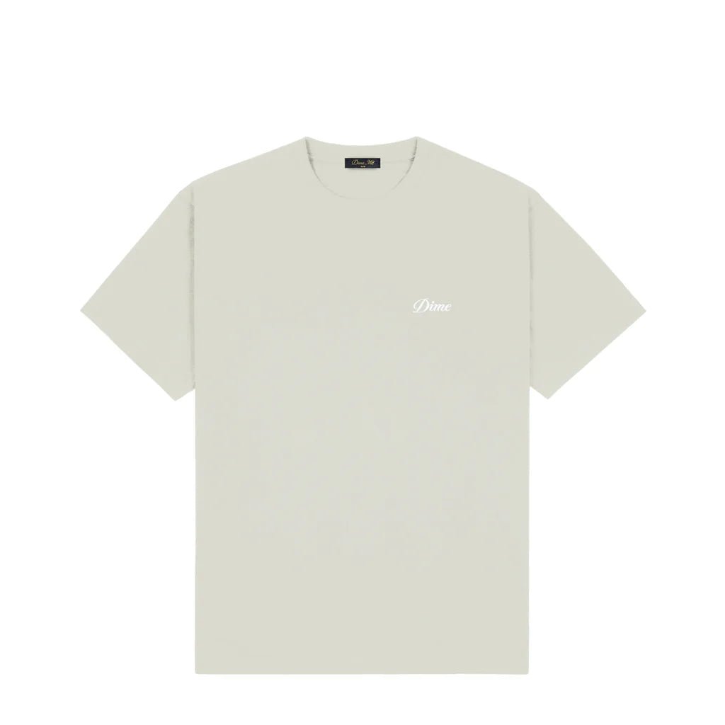 Dime Cursive Small Logo T-Shirt - Charcoal Moss - Switch Skate & Snow