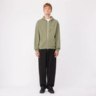 Dime Cursive Zip Hoodie - Army Green - Switch Skate & Snow