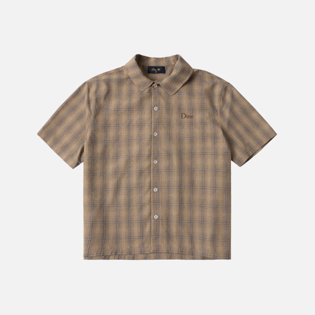 Dime Plaid Button Up Shirt - Brown - Switch Skate & Snow