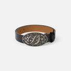Dime Skull Leather Belt - Black - Switch Skate & Snow