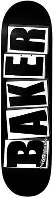 Baker Brand Logo Deck- 8.25 - Black/White