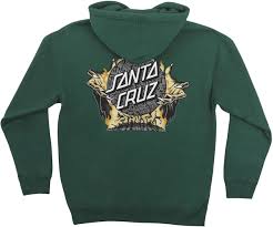 Santa Cruz Knox Fire Pit Hoodie Alpine Green Switch Skate Snow
