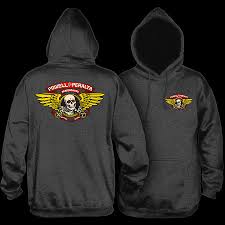 Powel Peralta Winged Ripper Hoodie - Charcoal Heather