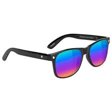 Glassy Leonard Polarized Glasses - Black/Colour Mirror