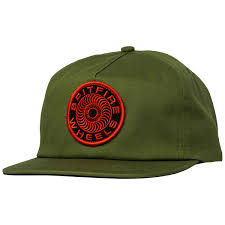 Spitfire Classic '87 Swirl Patch Snapback Hat - Olive-Red-Black