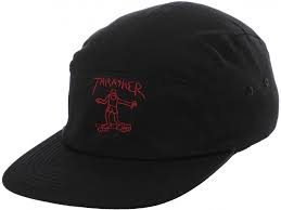 Thrasher Gonz 5 Panel Hat - Black/Red