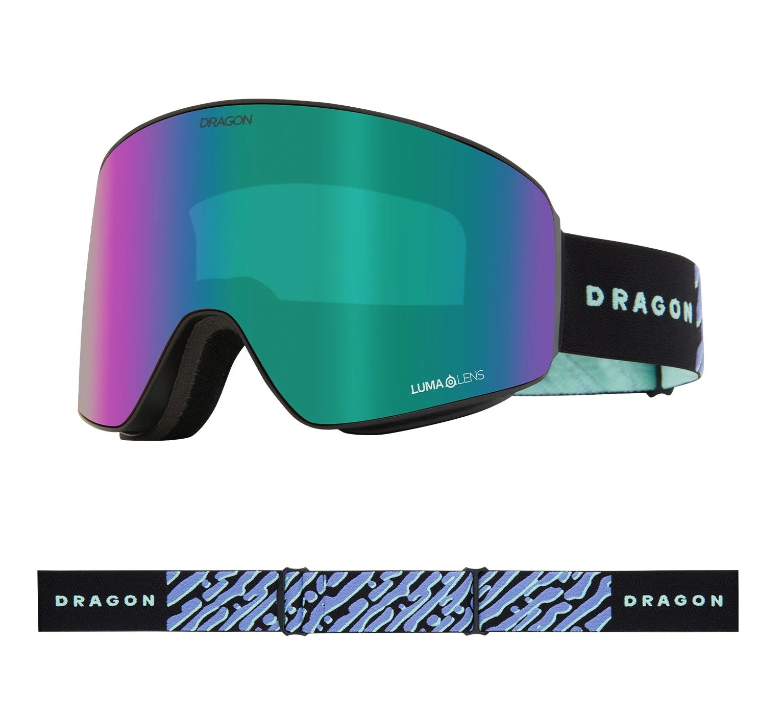 Dragon 2025 PXV IR Goggle - Coolwave/Celeste IR/LL Amber - Switch Skate & Snow