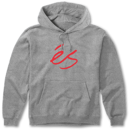 Es Script Fleece Hoodie - Grey/Red - Switch Skate & Snow