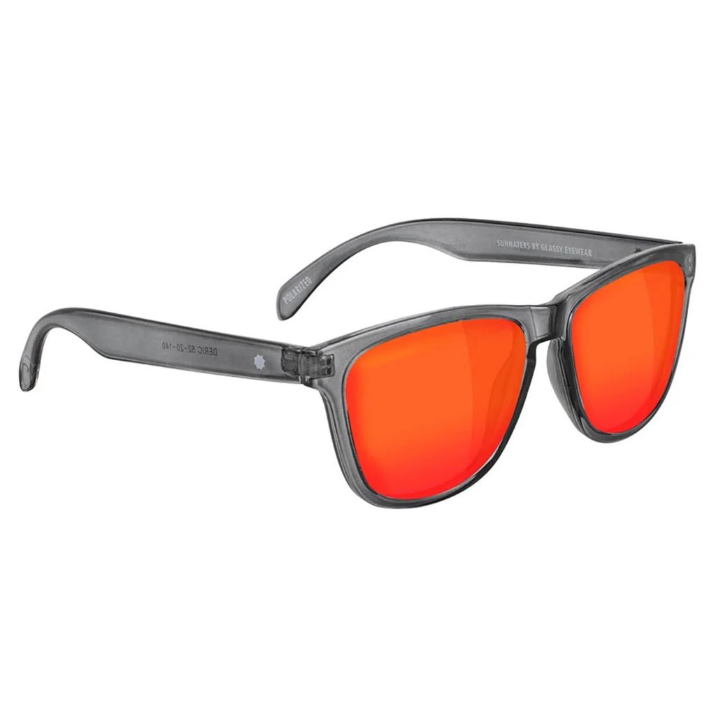 Glassy Deric Polarized Glasses - Clear Grey/Red - Switch Skate & Snow