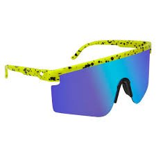 Glassy Mojave Speed Shade Glasses - Lime/Blue - Switch Skate & Snow