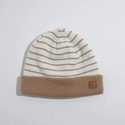 Coal 2024 Harbor Beanie - Khaki Stripe