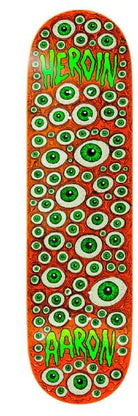 Heroin Aaron Wilson Eyes Deck - 8.75 * Stains Vary* - Switch Skate & Snow