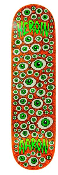 Heroin Aaron Wilson Eyes Deck - 8.75 * Stains Vary* - Switch Skate & Snow